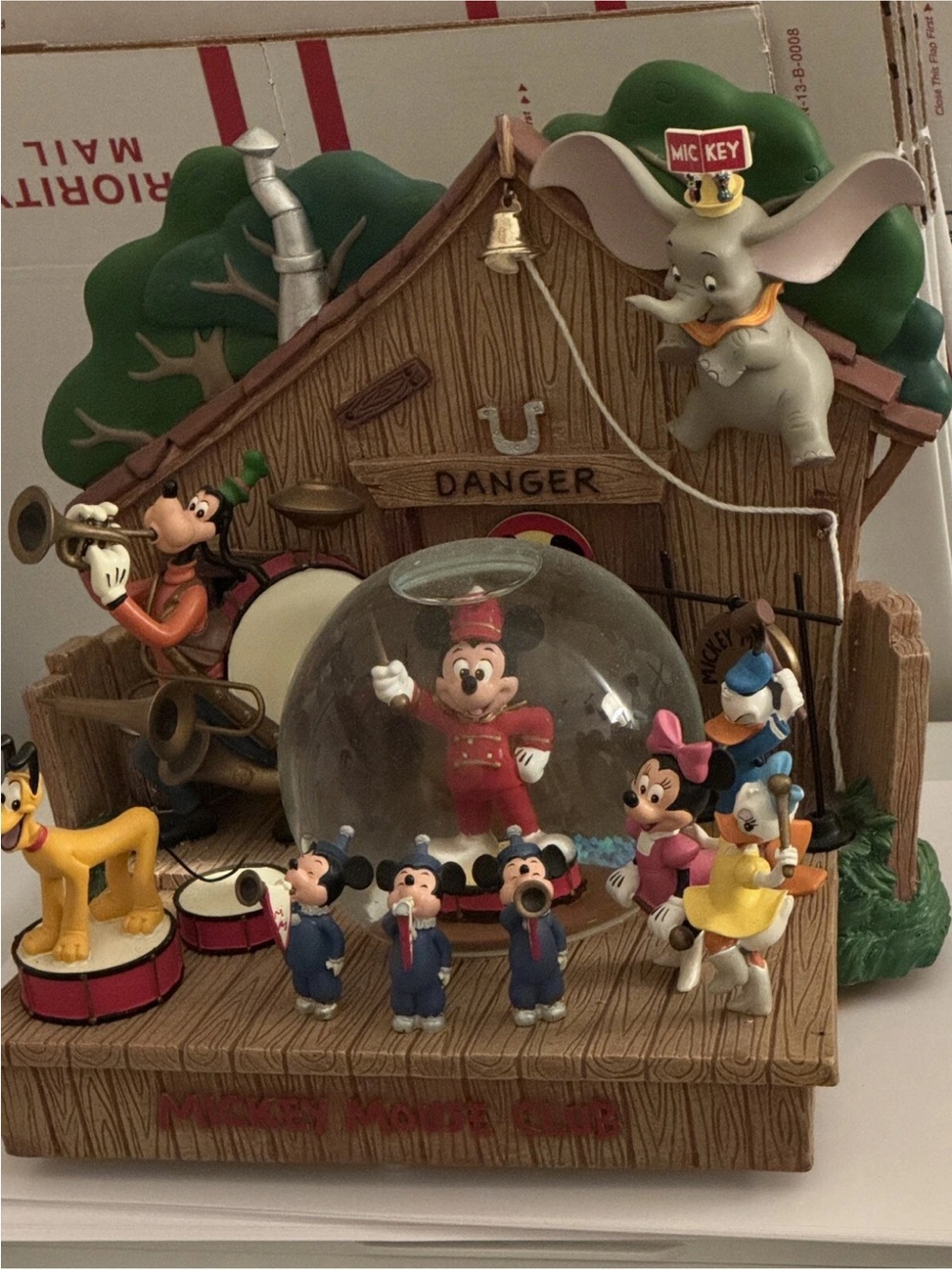 Mickey Mouse clubhouse silly Symphony band snow globe wind up musical as is